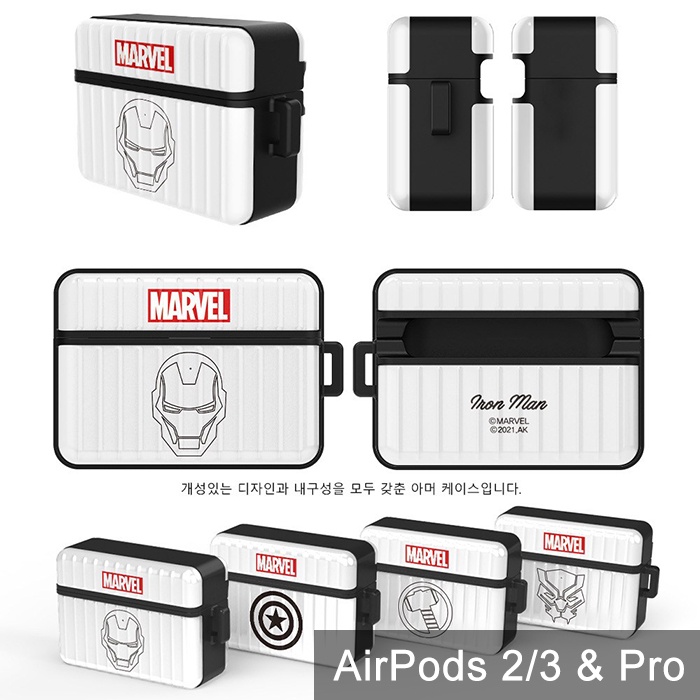 AirPods Pro 2 3 保護殼│韓國 MARVEL 雷神之鎚 美國隊長 鋼鐵人 黑豹 吸震防摔 保護套 耳機殼