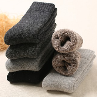 日系男女羊毛襪巨厚超厚加厚加絨中筒羊毛襪秋冬毛圈襪