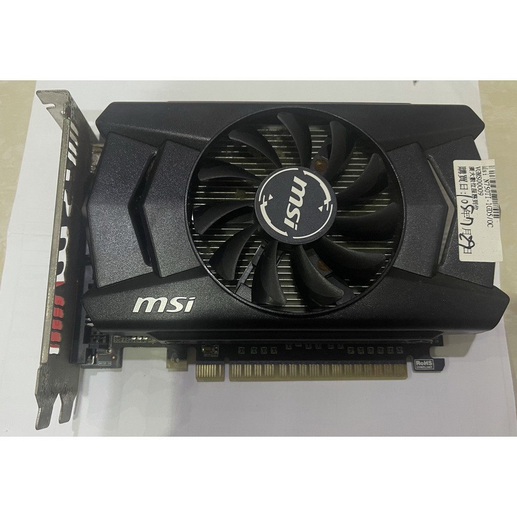 二手良品 msi gtx 750 ti 1gd5 顯示卡 (無需外接電源)