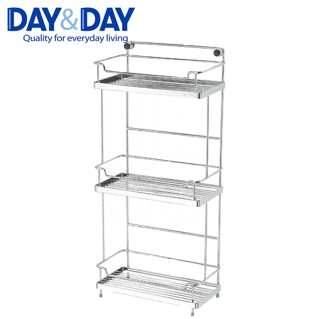 《DAY&amp;DAY 日日》W28xD15cm 三層置物架 ST2296S-3H 掛放兩用 304不鏽鋼 台灣製造【免運費】