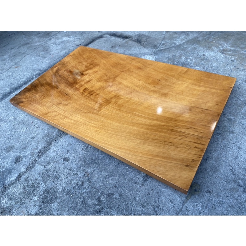 閃花檜木砧板（台灣黃檜）兩面滿花73x42x2.7檜木桌板閃花板