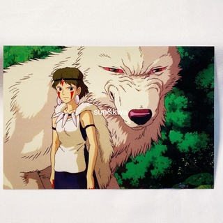 吉卜力正版 魔法公主 阿席達卡小桑山神獸山獸神小精靈宮崎駿吉卜力工作室明信片卡片裝飾卡禮物收藏 蝦皮購物