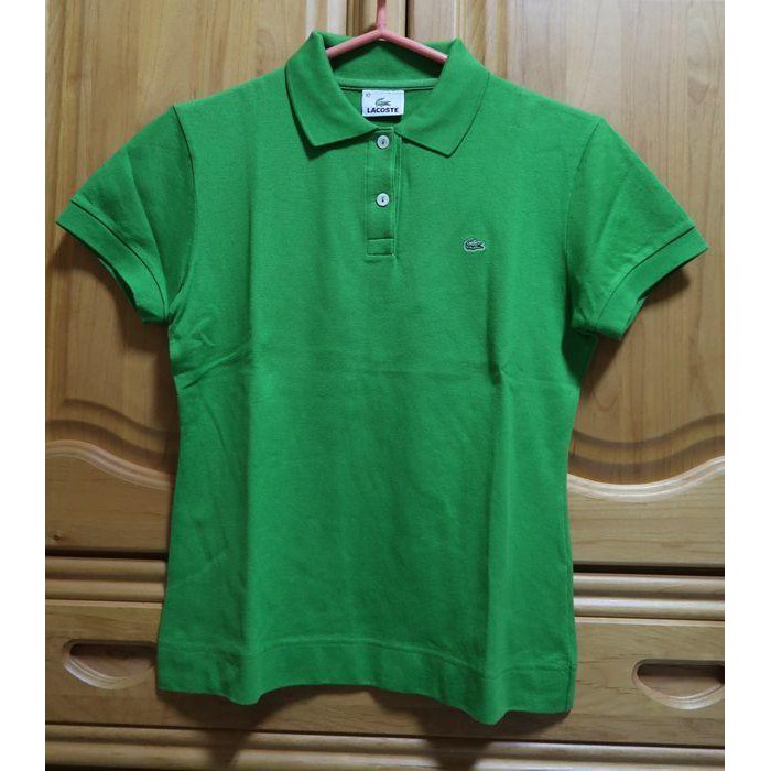 2手衣物- LACOSTE 女 綠色短袖POLO衫  42號 日本製