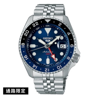 【SEIKO】5SPORTS 黑藍圈GMT指針水鬼機械錶 SSK003K1 4R34-00A0B 台灣公司貨SK022