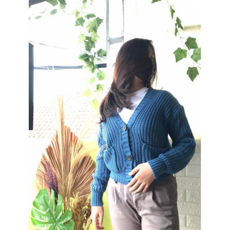 SELLY Premium 7 口袋短款開衫 Get Pocket sexer 短款開衫