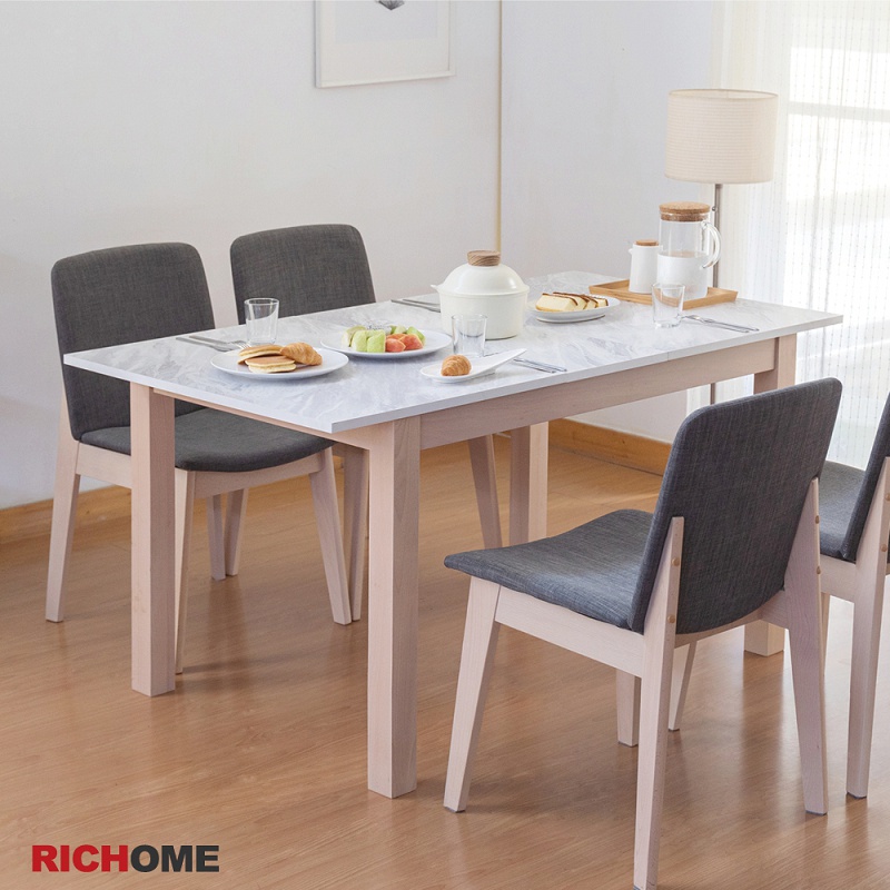 RICHOME   TA434   勞倫金餐桌(只有桌子)(可延伸)-2色   餐桌   延伸餐桌  會議桌 工作桌