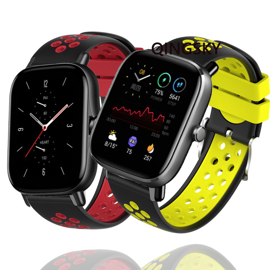 小米GTS2mini 錶帶 矽膠智能手錶帶Amazfit GTS 2/GTS2e智慧手錶運動腕帶 手鏈 替換帶 手錶配件