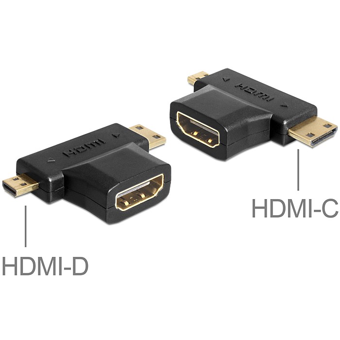 HD-113 HDMI轉接頭 HDMI母轉Micro HDMI 迷你MINI HDMI 二合一 轉接頭 1.4版