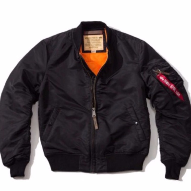 現貨Alpha Industries 男生經典黑MA-1軍裝飛行夾克~傳統緊急橙色襯裡Ma-1 飛行外套| 蝦皮購物