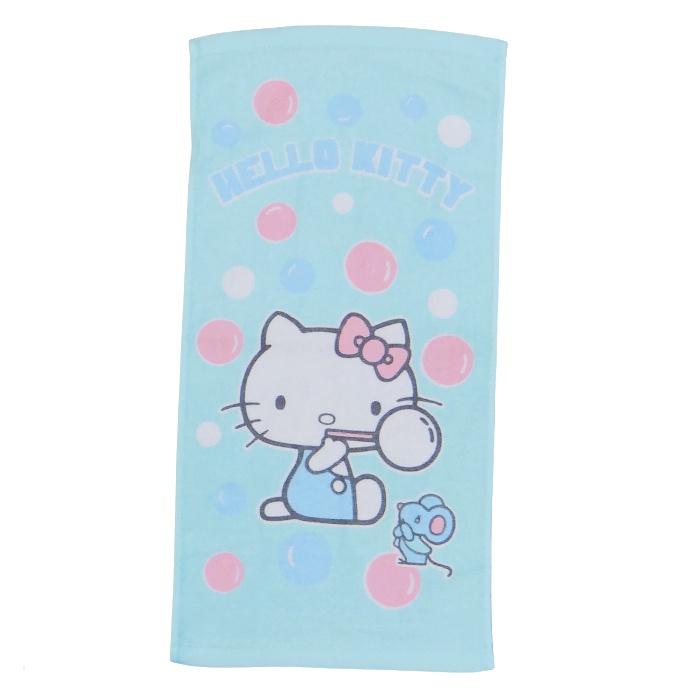 【Sanrio三麗鷗】凱蒂貓泡泡童巾 27x54cm 100%棉 台灣製造
