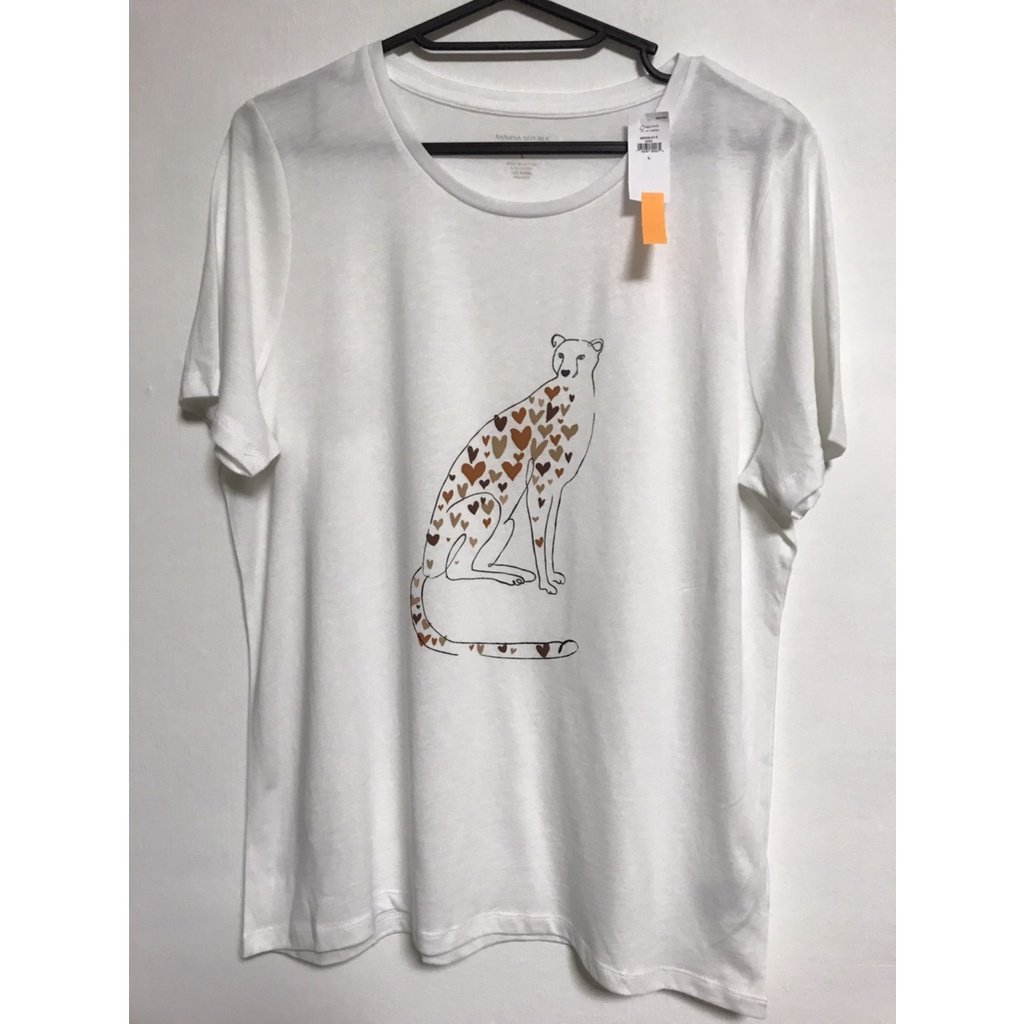 [Direct from Japan] Banana Republic T-shirts white leopard L