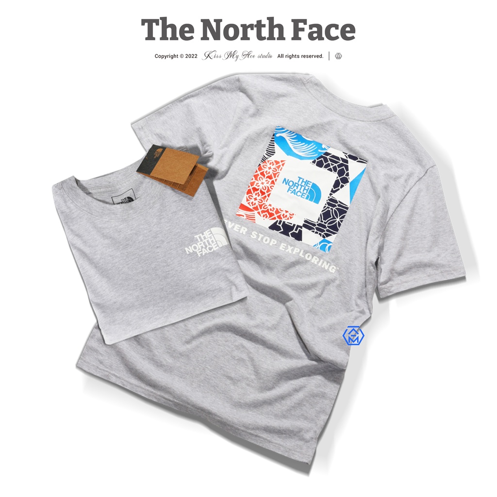 [現貨] The North Face IC Box Tee 北臉 北面 大Logo 淺灰 短T 短袖 男女 情侶T