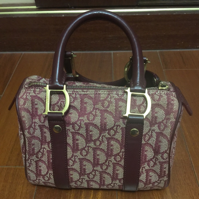二手Dior 手提緹花織布波士頓包（正品）限puff1021013下標