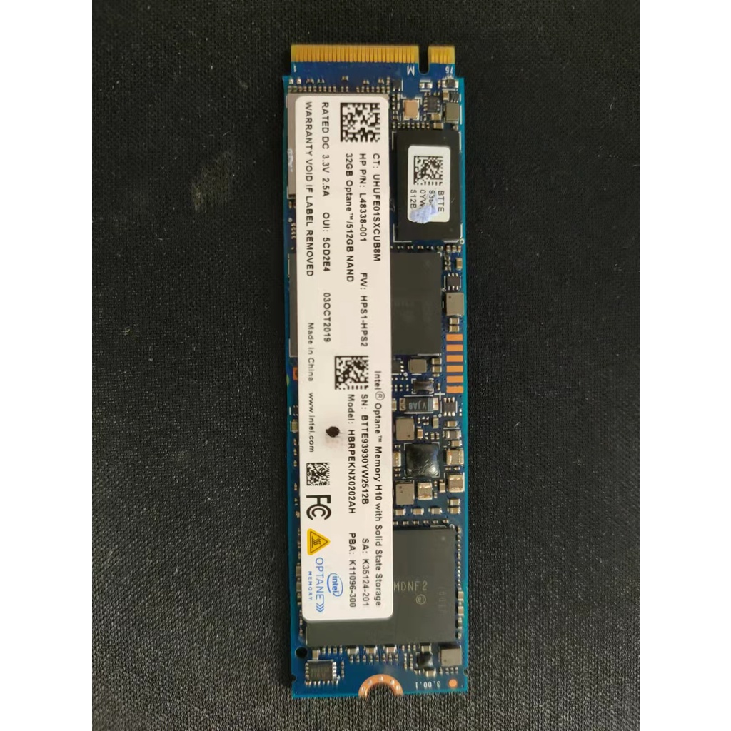 【INTEL 英特爾】 SSD 32GB Optane™/512GB HBRPEKNX0202AH(拆機良品)