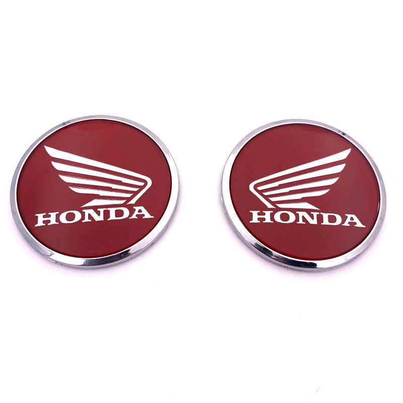 HONDA 2 件/1 對三維亞克力徽章標誌摩托車油箱整流罩標誌貼花貼紙翼適用於本田直徑 62 毫米