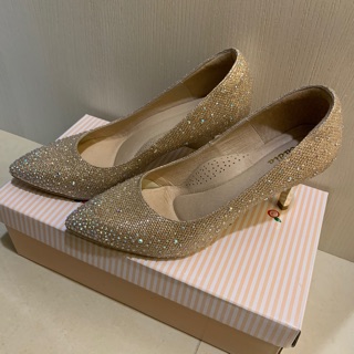 近全新✨ Kadia 婚鞋 金 23.5cm