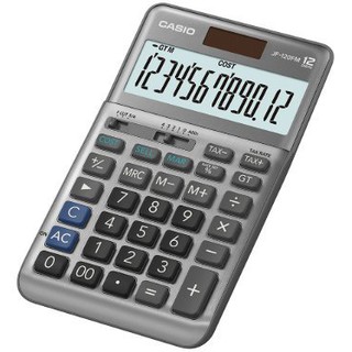 CASIO 商用計算機 12位數 大型顯示幕 GT 雙電力 成本/售價/利潤計算 JF-120FM