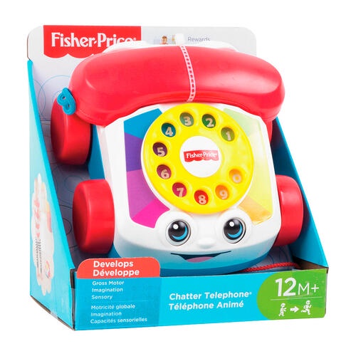 美國Fisher-Price 費雪 - 費雪經典可愛電話  卡通「玩具總動員中」中超經典的玩具