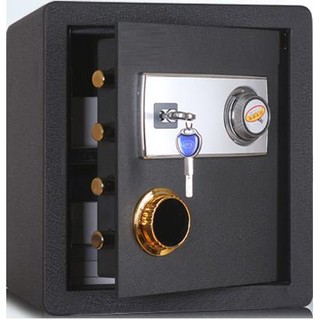 黑灰色-機械保險箱-收納櫃/保險櫃/密碼鎖/金庫/保險箱