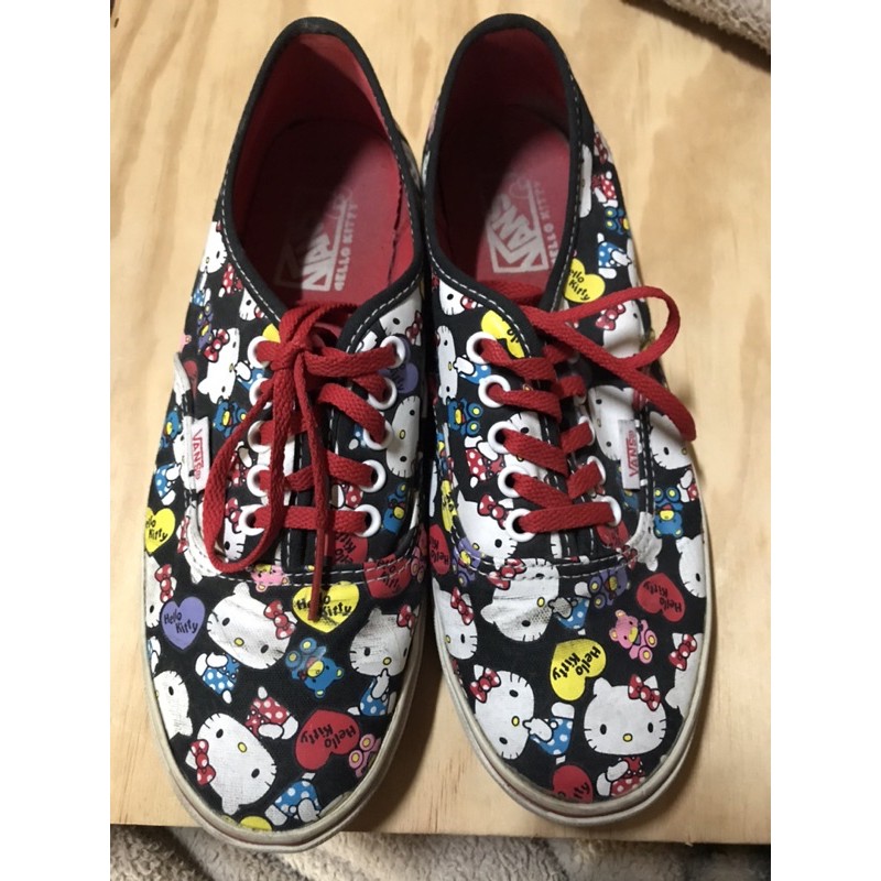 Vans+Hello Kitty 聯名鞋款，男女適穿，男US5.5,女US7