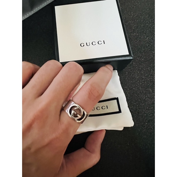 Gucci 雙G純銀戒指