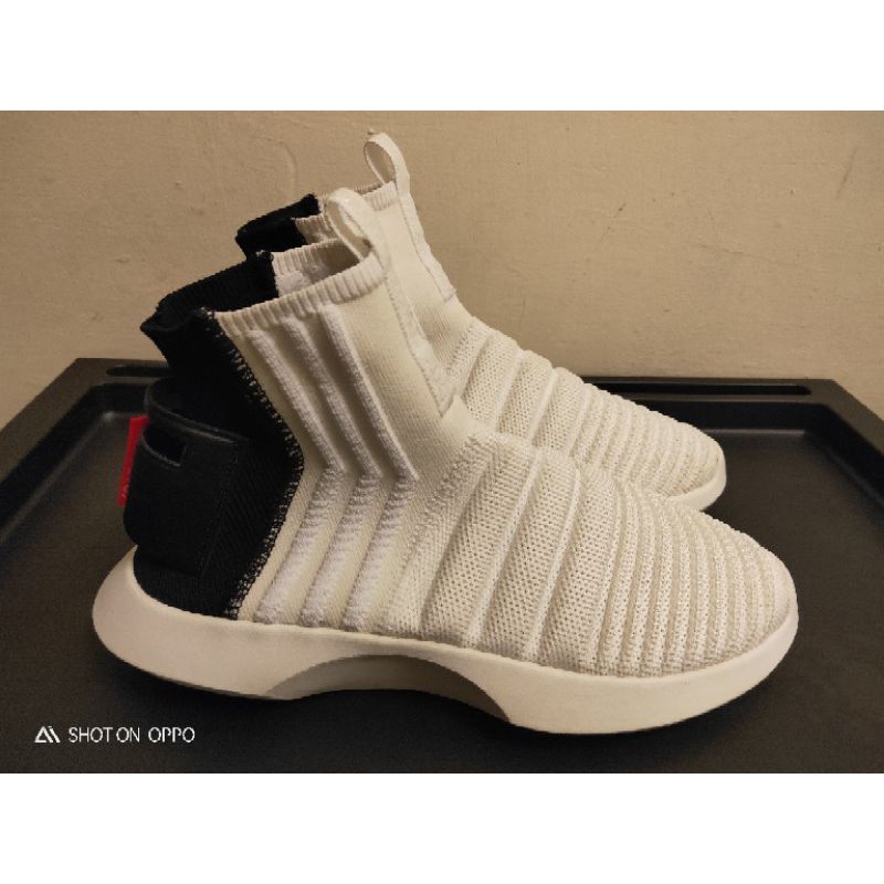 adidas襪套鞋（法國購買）現貨 二手男鞋 絕版 愛迪達 Adidas Crazy 1 ADV Sock 白色襪套鞋