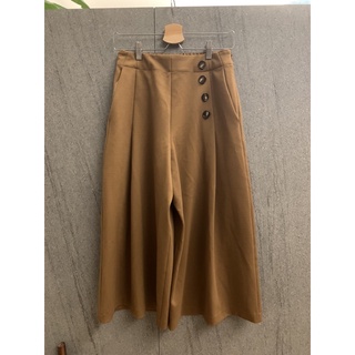全新 附吊牌 giordano ladies 毛呢鈕扣休閒褲 寬褲