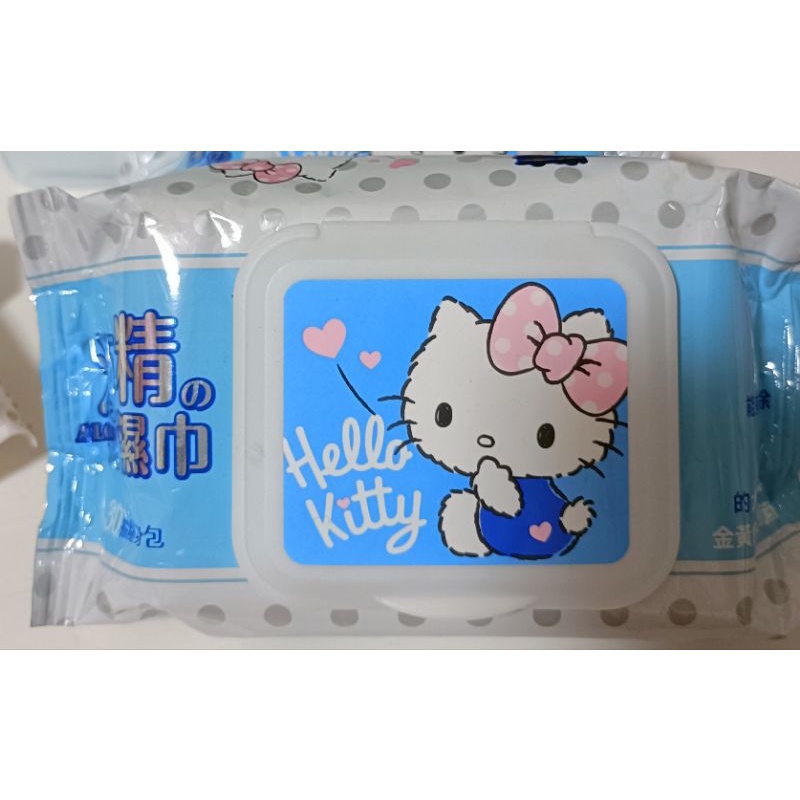 Hello Kitty加蓋酒精柔濕巾 30抽 濕紙巾 柔濕巾 紙巾 酒精濕紙巾 三麗鷗 Hello Kitty 濕紙巾