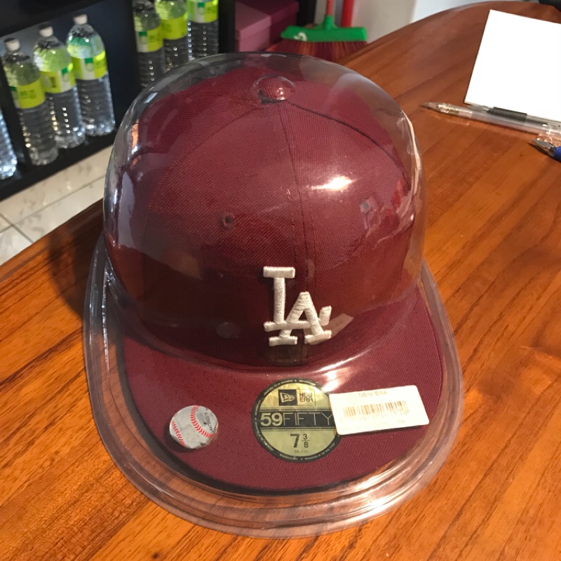 NEW ERA 58.7cm 棒球帽 LA Dodgers MLB 帽子 洛杉磯 道奇 酒紅色