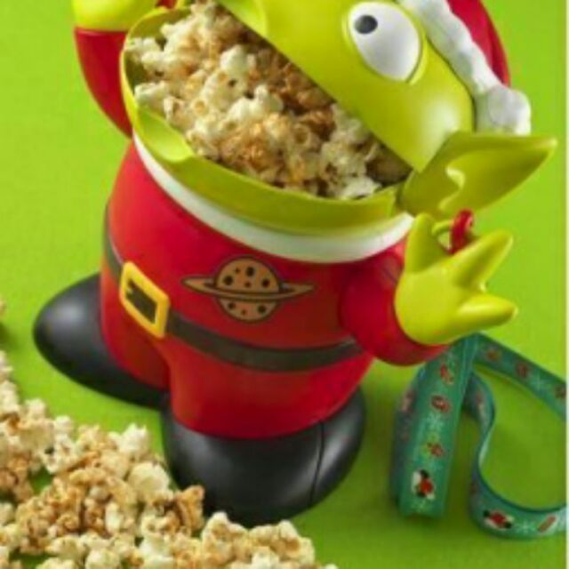 日本迪士尼 聖誕節三眼怪 爆米花桶