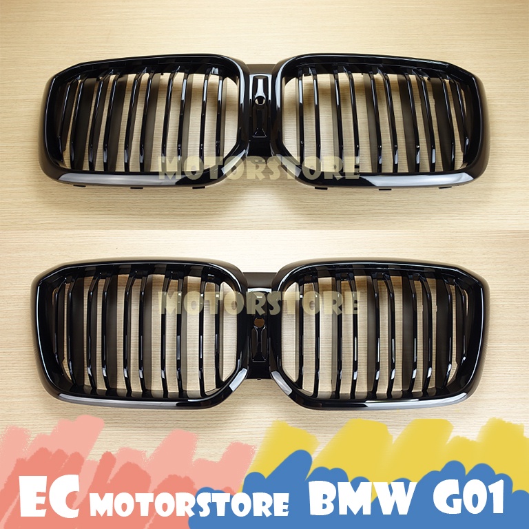 BMW 2022UP X3 G01-LCI X4 G02-LCI 雙槓 亮光黑 鏡頭孔 鼻頭 水箱護罩 水箱罩