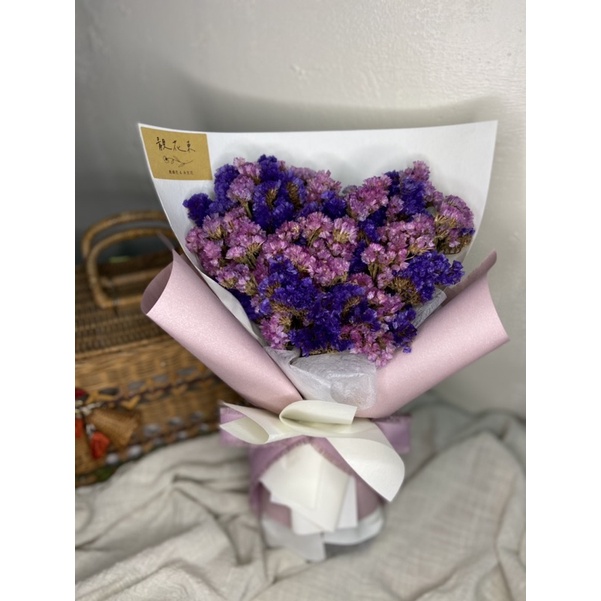 愛心花束 乾燥花束 乾燥花 星辰花束 畢業花 高雄花店 蝦皮購物