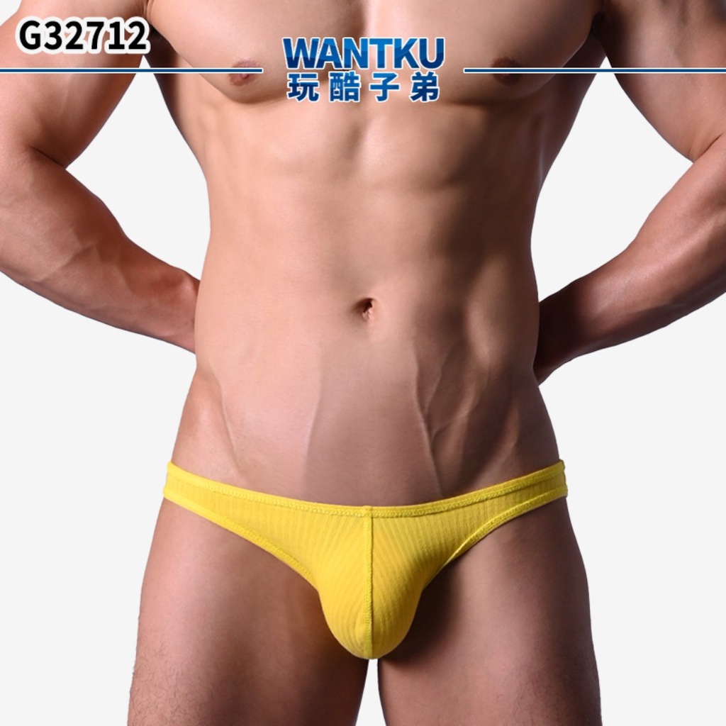 【WANTKU 玩酷子弟】羅紋彈性棉低腰三角褲 男內褲｜G32712