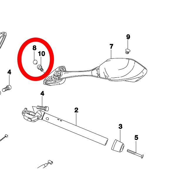 SUZUKI 09250-05009-000 後視鏡 飾蓋 小阿魯 GSX-R150