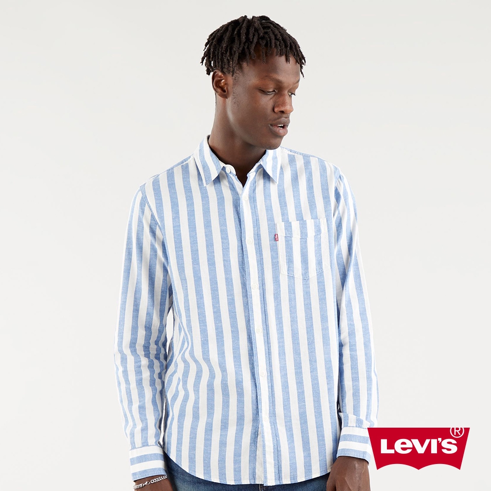 Levis 條紋單口袋襯衫 / 寬鬆休閒版型 男款 熱賣單品 85746-0041