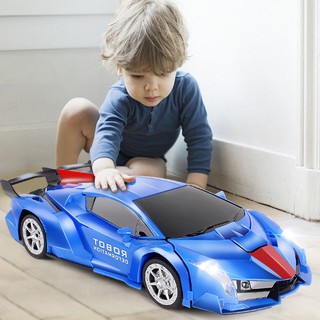 感應遙控變形車金剛兒童玩具汽車人男孩燈光音樂跑車生日玩具禮物