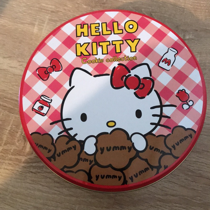 Hello kitty 餅乾鐵盒 無內容物 收納 項鍊耳環手鍊手錶零錢