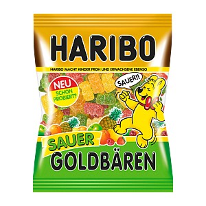 Über 德國 Haribo Goldbären Sauer 175g 哈利熊小熊 (酸口味) 水果軟糖