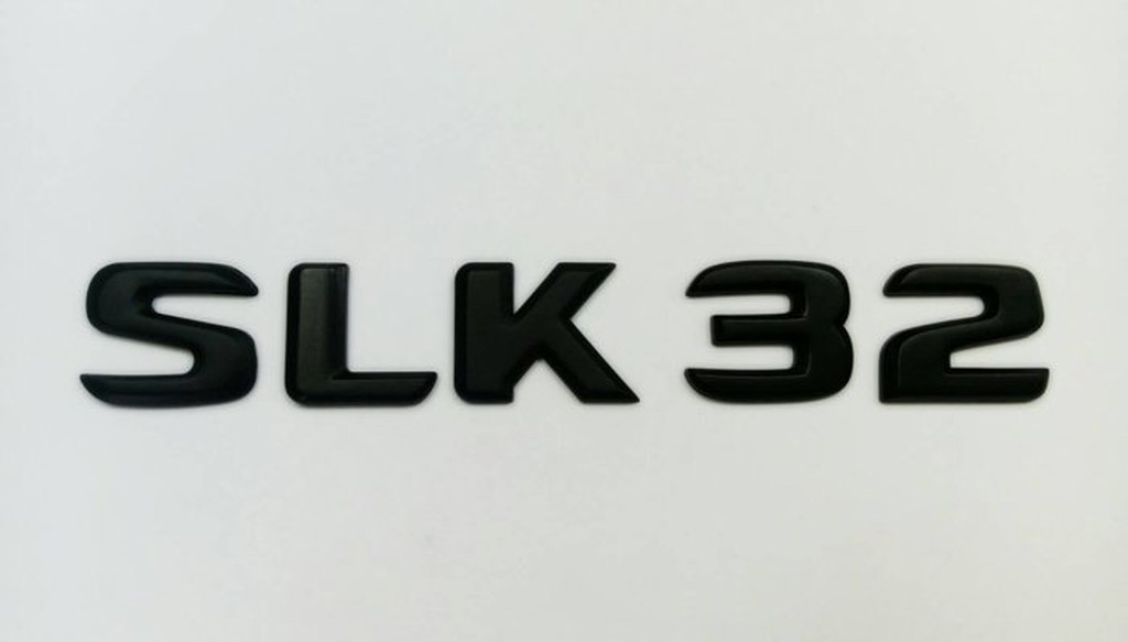 金螃蟹賓士 R170 後車箱消光黑字體 "SLK32" SLK200 SLK 230 SLK320 ///// AMG