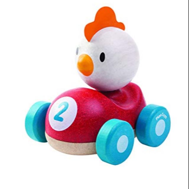 【二手】PLAN TOYS  Chicken Racer 小雞木頭車