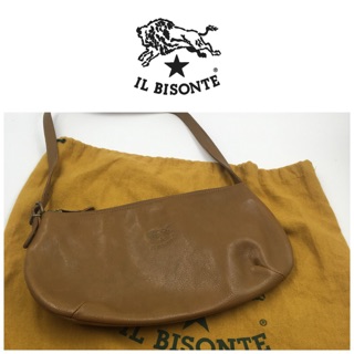 樂1684 二手真品 IL BISONTE 手提包 肩揹包 全皮革 CCC