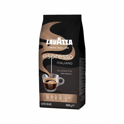 義大利 LAVAZZA 黑牌 Espresso Italiano Classico咖啡豆(500g)