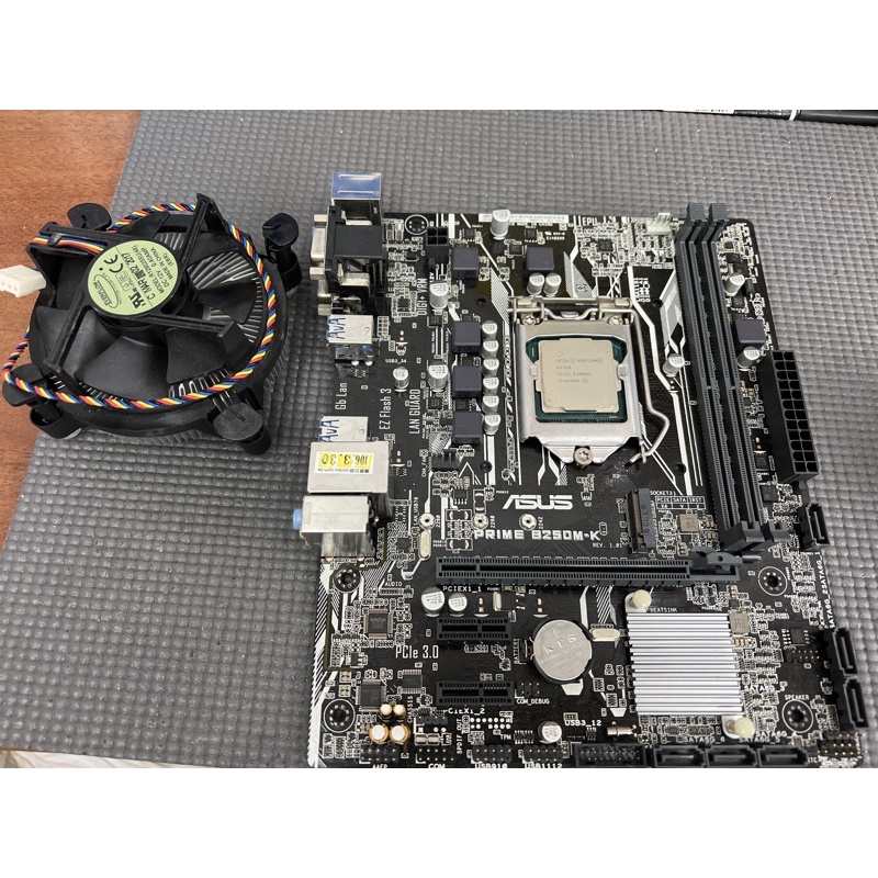 華碩 PRIME B250M-K主機板+CPU G4560+風扇（無擋板）