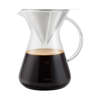 Driver 地中海不銹鋼濾杯組600ml 不銹鋼玻璃濾杯壺組 咖啡濾杯 咖啡壺 免濾紙 臺灣製造