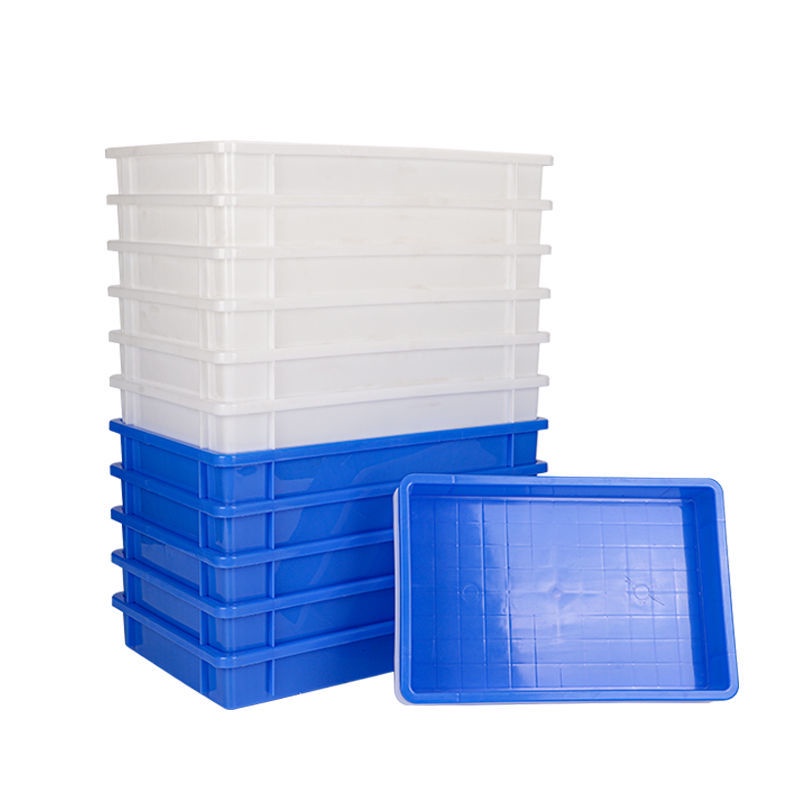 方盤長方形零件盒塑膠盒蔬菜盤元件盒淺盤收納盒黃粉蟲塑膠盆 耐用週轉盤 收納箱