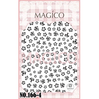 【跑單品拋售💢】Magico美甲極薄寫真背膠貼紙 黑色小花 166-4