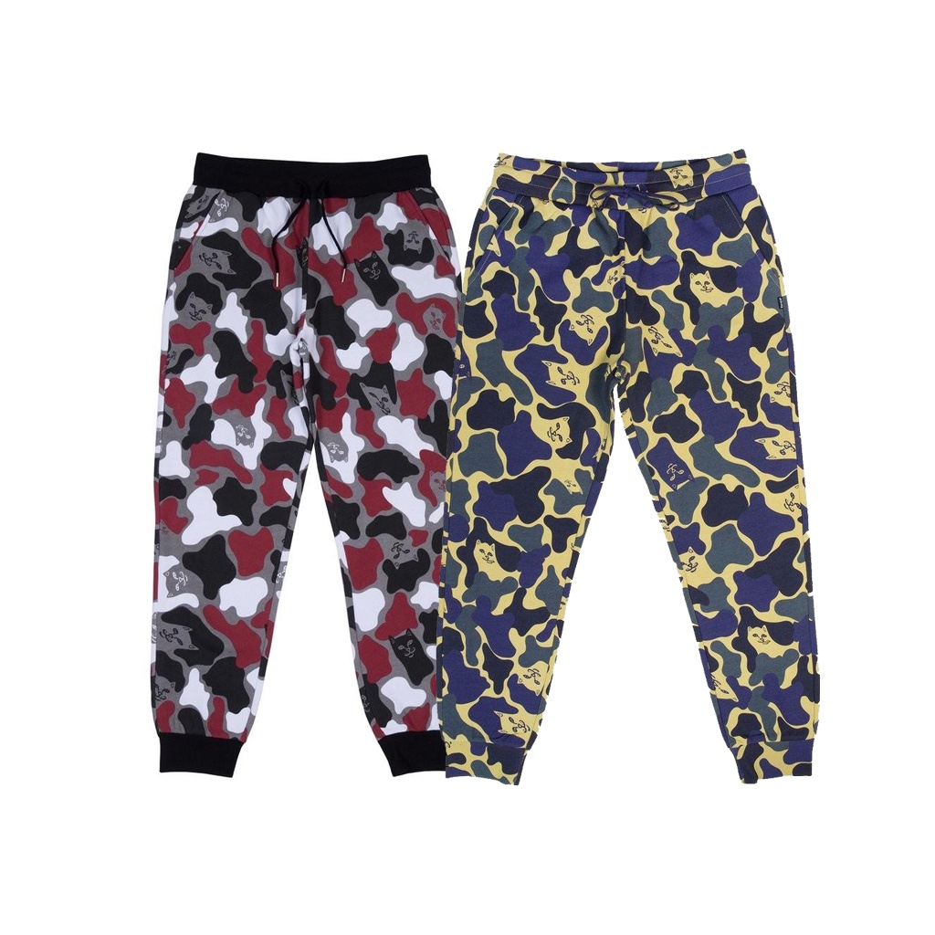 RIPNDIP NERM CAMO TRACK PANTS 迷彩 縮口 長褲 中指貓 台灣總代理-ALL