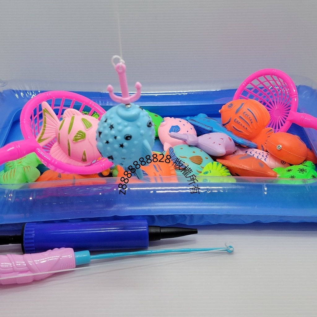 夜市釣魚 磁鐵釣魚 釣魚玩具 洗澡玩具 可裝水釣魚池
