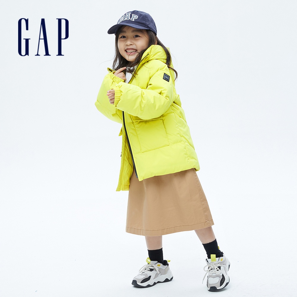 Gap 兒童裝 連帽羽絨外套-黃色(707734)