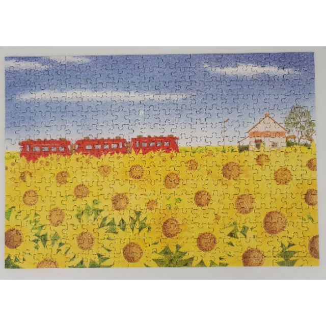 二手拼圖300片渡邊美香子向日葵花海色鉛筆yanoman 蝦皮購物